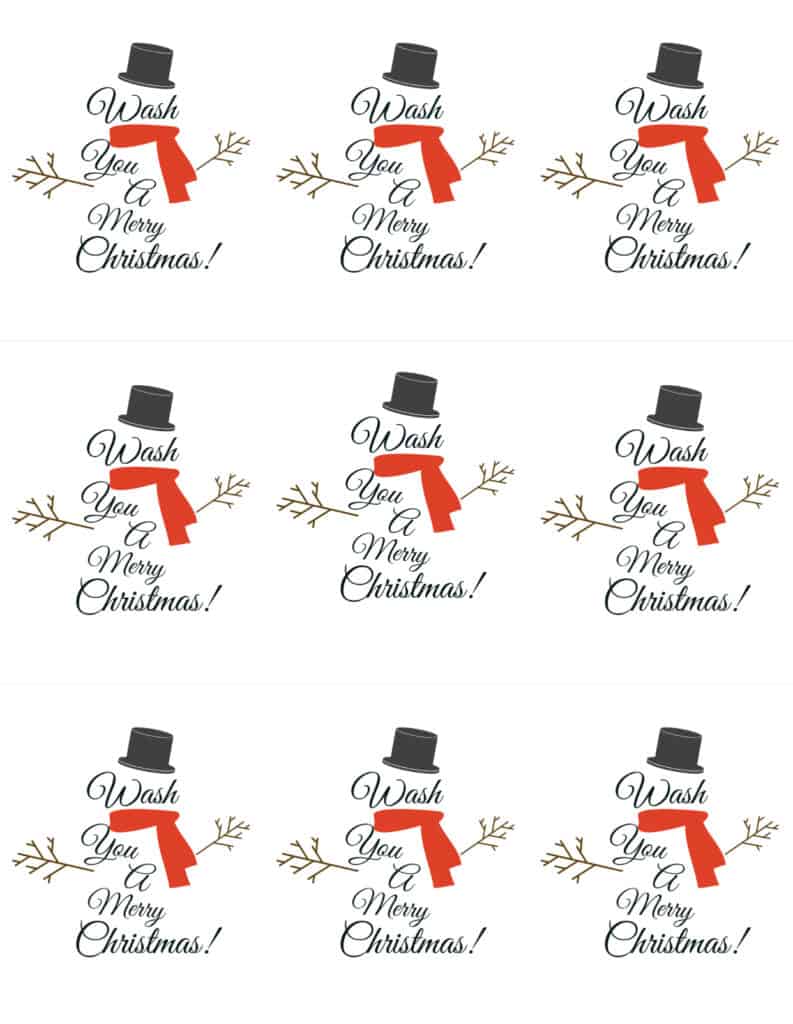 we wash you a merry christmas printable - a sparkle of genius